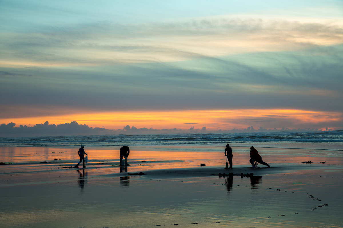 Clamming Oregon Coast